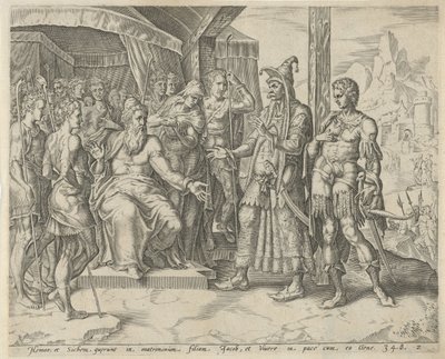 Chamor a Sichem žádají Jákoba o Díninu ruku Historie Dinah a Shechem (název série) od Harmen Jansz Muller
