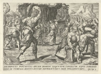 Překročení řeky Jordán The History of Joshua (název série) od Harmen Jansz Muller