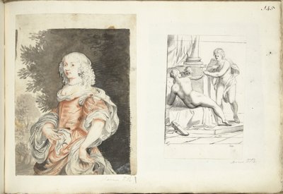 Portrét ženy a Venuše, Amor a Mars od Harmen ter Borch (possibly)