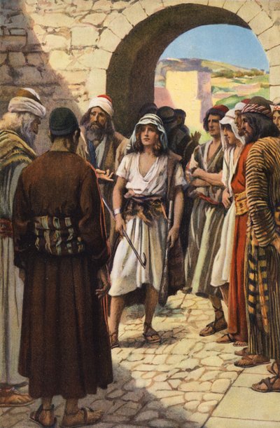 David před Samuelem (barevná litografie) od Harold Copping