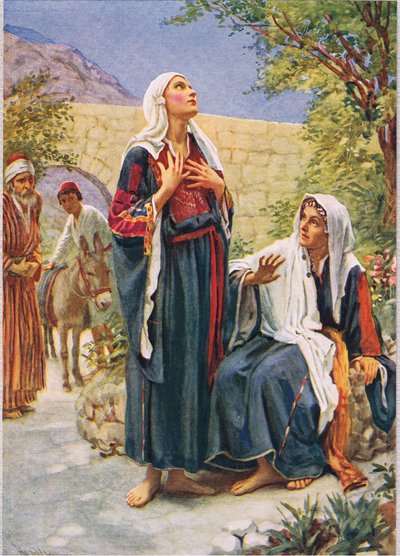 Alžběta, ilustrace z „Ženy Bible“, vydané společností The Religious Tract Society od Harold Copping