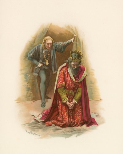 Hamlet a král od Harold Copping
