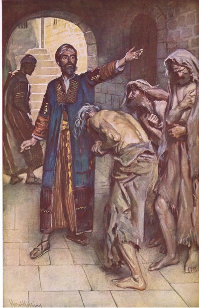 Izajáš a poslové, ilustrace z řady Obrázky, které učí korunu , 1920 od Harold Copping