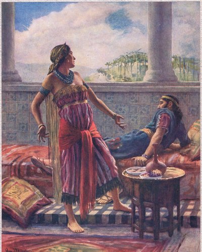 Jezábel, ilustrace z „Ženy Bible“, vydané společností The Religious Tract Society od Harold Copping