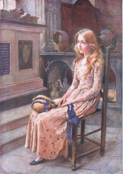 Malá Nell ve starém kostele, ilustrace k 