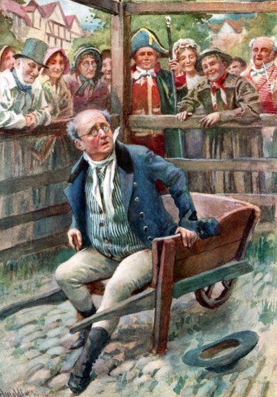Pan Pickwick v libře (barva lito) od Harold Copping