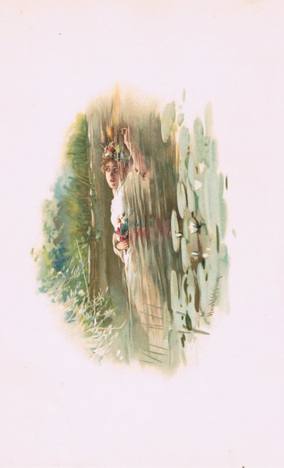 Ofélie, ilustrace z Hamleta od Harold Copping