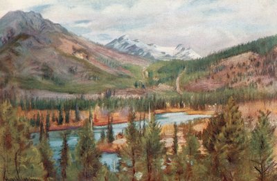 Řeka Bow v Banffu od Harold Copping
