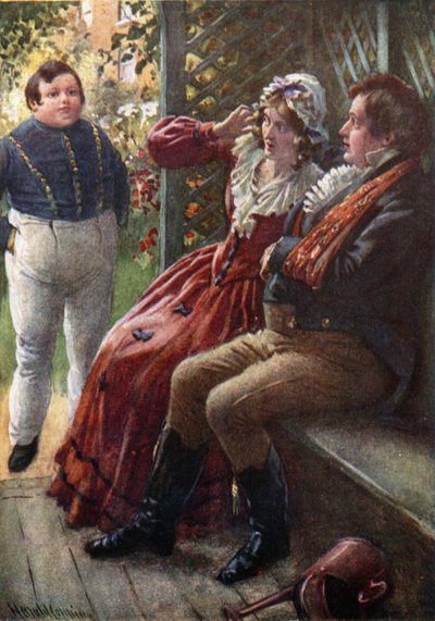 The Fat Boy Awake (barevné lito) od Harold Copping