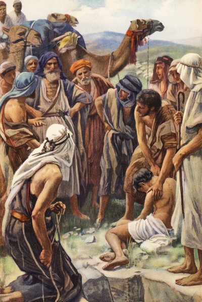 Prodej Josefa (barevná litografie) od Harold Copping