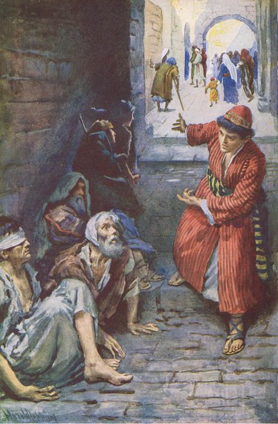 Skvělá pozvánka, ilustrace z Harold Copping Pictures: The Crown Series, c.1920 od Harold Copping