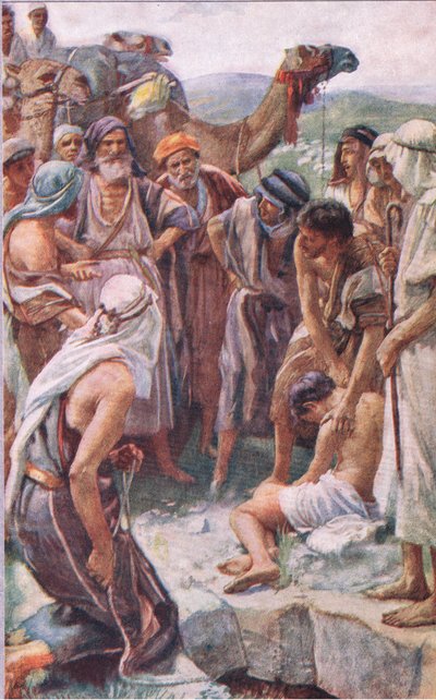 Prodej Josepha, ilustrace ze série Pictures That Teach The Crown Series, 1920 od Harold Copping