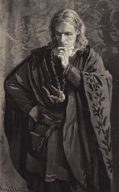 Mladý princ byl zahalen hlubokou melancholií. od Harold Copping