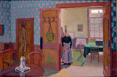 Interiér s paní Mounterovou, 1916-1917 od Harold Gilman