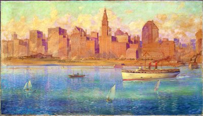Lake Front, Chicago (olej na plátně) od Harold Harrington Betts