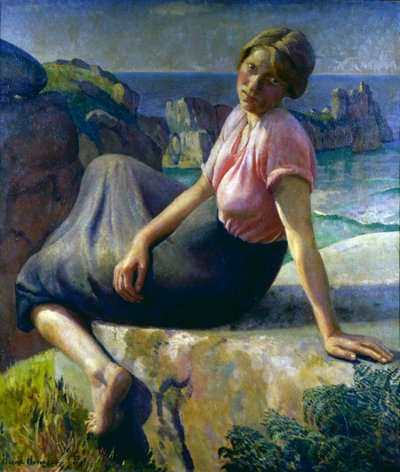 Dívka na útesu od Harold Harvey