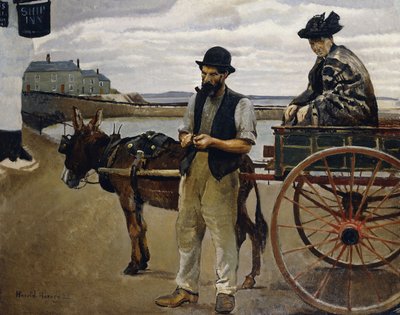 Muž se ženou v košíku od Harold Harvey