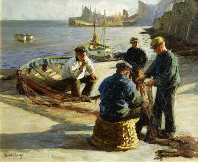 Mending the Nets, Newlyn od Harold Harvey