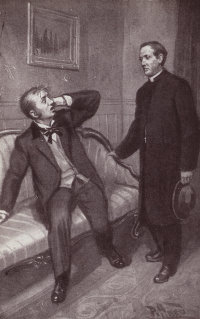 Ilustrace pro The Mystery Of Edwin Drood od Charlese Dickense (litho) od Harold Hume Piffard