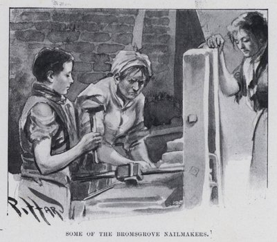 Někteří z Bromsgrove Nailmakers (č/b foto) od Harold Hume Piffard