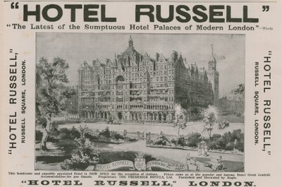 Hotel Russell, Russell Square, Londýn od Harold Oakley