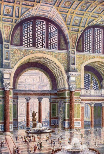 Tepidárium Caracallových lázní ve své původní kráse od Harold Oakley