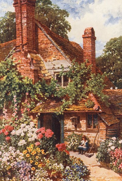 A Cottage Home, Compton (barevná litografie) od Harold Sutton Palmer