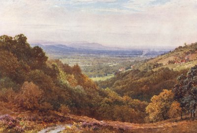 Široký úsek, od Gibbetu, Hindhead (barevná litografie) od Harold Sutton Palmer