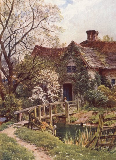 Starobylá chalupa u Ockley (barevná litografie) od Harold Sutton Palmer