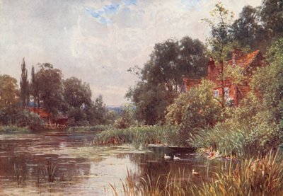 Flanchford Mill (barevná litografie) od Harold Sutton Palmer