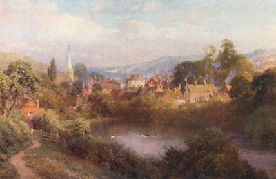 Godalming, kousek starého města (barevná litografie) od Harold Sutton Palmer