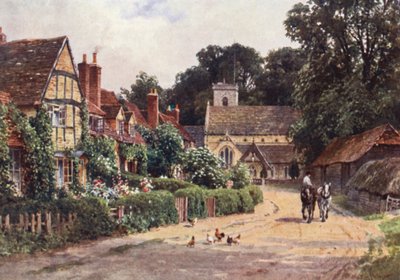 Vesnice Betchworth u Dorkingu (barevná litografie) od Harold Sutton Palmer