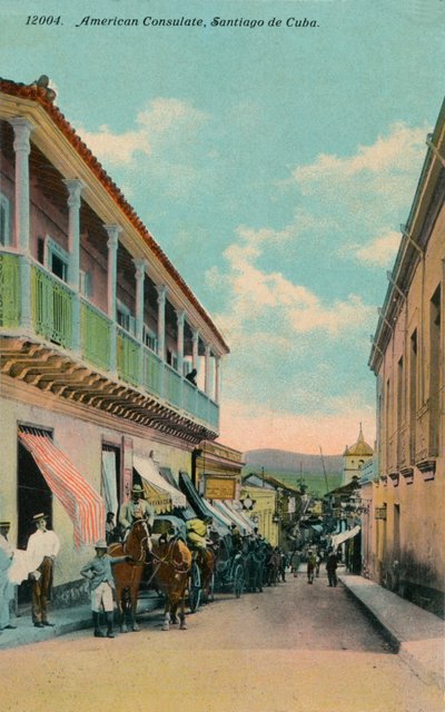 Americký konzulát, Santiago de Cuba, c1911 od Harris Bros and Co