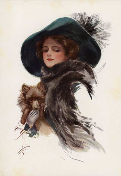 Zbabělec (barevná litografie) od Harrison Fisher