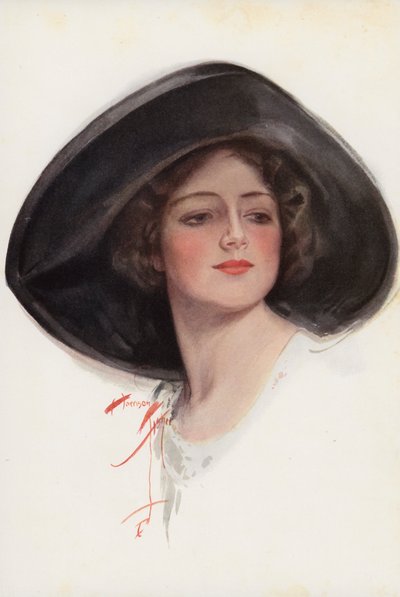 Píseň o Tessie (barevná litografie) od Harrison Fisher