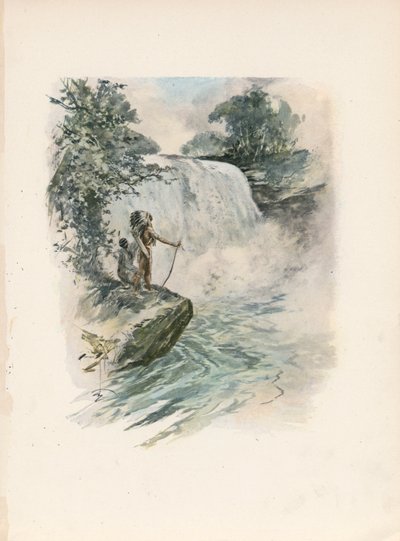 Longfellowova Píseň o Hiawathovi (barevná litografie) od Harrison Fisher