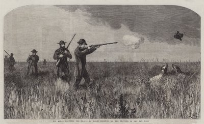 Jeho královská Výsost princ z Walesu střílí na prériích Dálného západu od Harrison William Weir