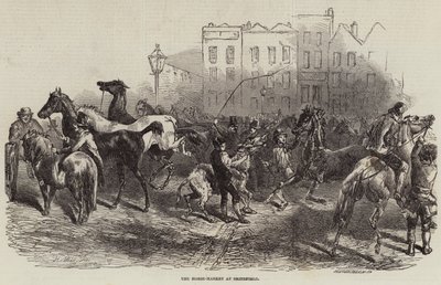 Koňský trh ve Smithfieldu od Harrison William Weir