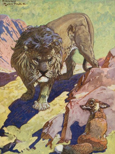 Ezopovy bajky: (barevná litografie) od Harry (1878 1950) Rountree