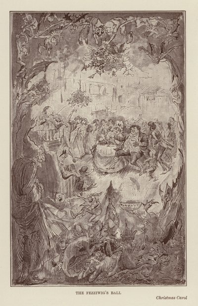 Vánoční knihy Charlese Dickense: (litografie) od Harry (after) Furniss