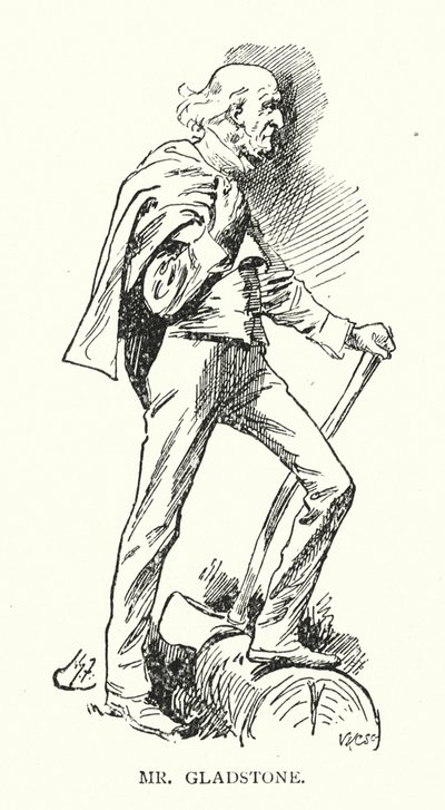 Pan Gladstone (litografie) od Harry (after) Furniss