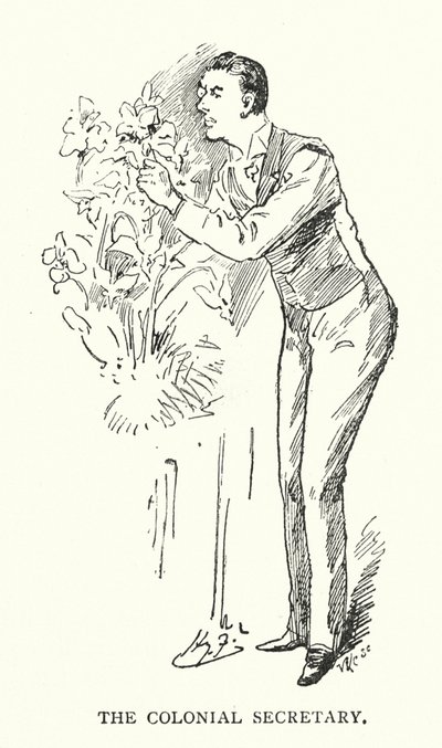 Koloniální tajemník (litografie) od Harry (after) Furniss