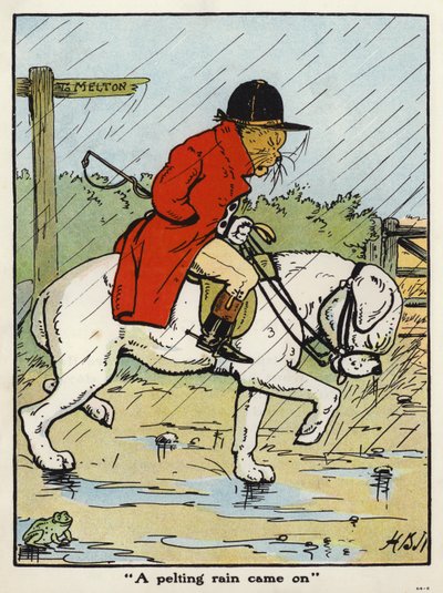 „Spustil se hustý déšť“ (barva litho) od Harry B Neilson