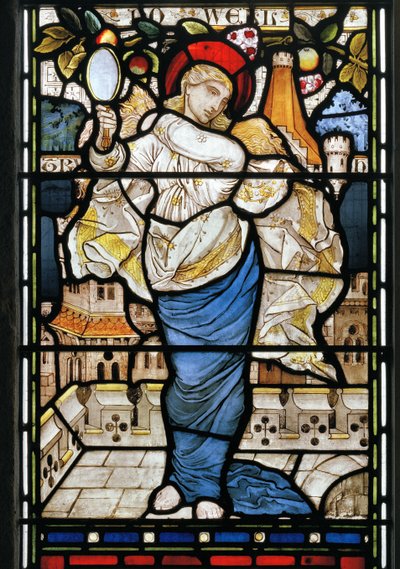 Vanity from Piers Plowman od Williama Langlanda, 1873 (vitráže) od Harry Burrow