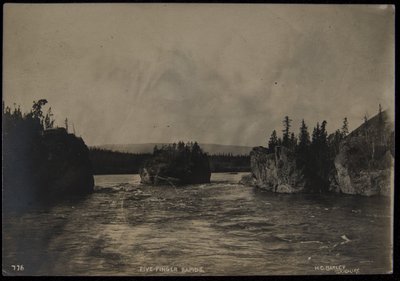 Five Fingers Rapids, fotograf, H.C. Ječmen, Skagway, nedatováno (č/b foto) od Harry C. Barley