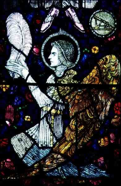Angel, Harry Clarke (1889-1931), 20. století (vitráže) (detail 32286) od Harry Clarke