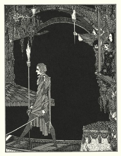 Edgar Allan Poe: Zadání (litografie) od Harry Clarke