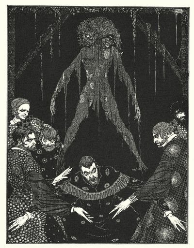 Edgar Allan Poe: Černá kočka (litografie) od Harry Clarke