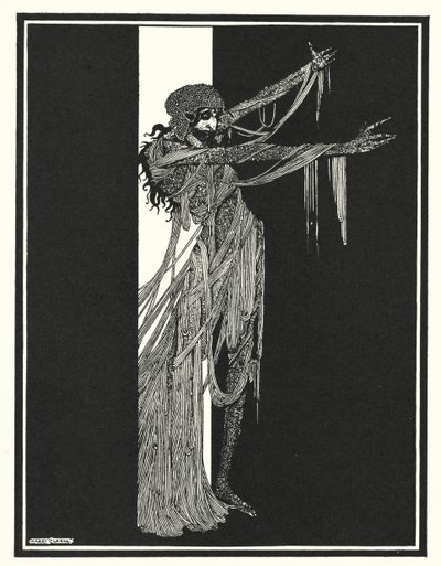 Edgar Allan Poe: Pád domu Usherů (litografie) od Harry Clarke