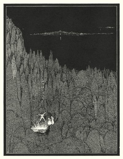 Edgar Allan Poe: Zlatý brouk (litografie) od Harry Clarke